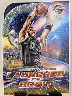 2024 Topps Chrome Cosmic - Die Cut /50 Launched Into Orbit Lazer Jayson Tatum