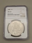 1882 Morgan Silver Dollar $1 NGC MS 63