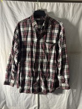 David Taylor Flannel Shirt Mens XL Red Plaid Button Down Casual Chore Work *