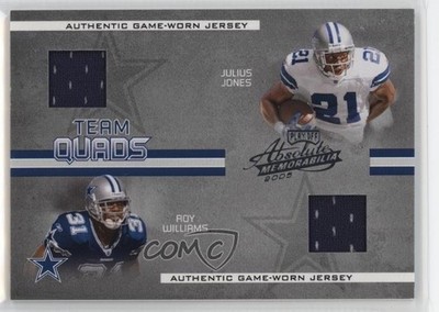 2005 Playoff Absolute Memorabilia Materials 2/50 Julius Jones Roy Williams 4f5