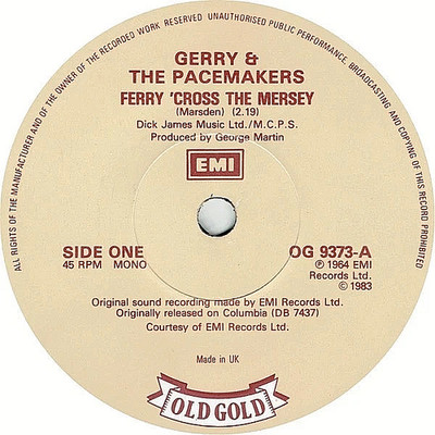   Gerry & The Pacemakers - Ferry 'Cross The Mersey / Don't Let The Sun   EX++