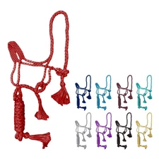 Full Size Mule Tape Halter 10ft Lead - Multiple Colors for Style and Durability