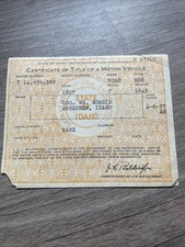 Vintage Certificate Of Title 1927 Ford Rds Model T 2 Vintage Certificate Of Title 1927 Ford Rds Model T 2