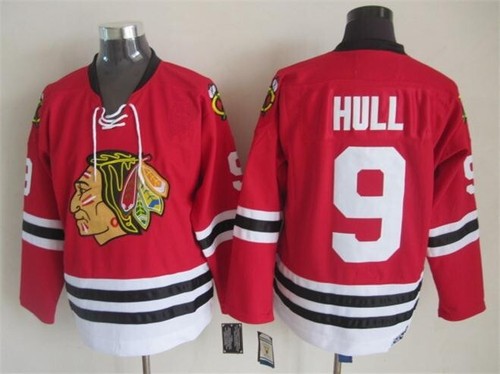 #9 Bobby Hull Jersey Red Retro Uniform