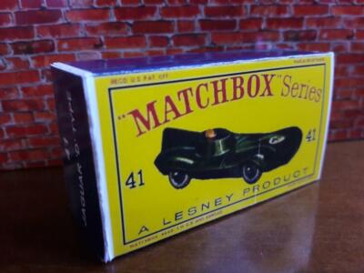     Matchbox Lesney No.  41 Reprobox Jaguar ''D'' Type Box B    