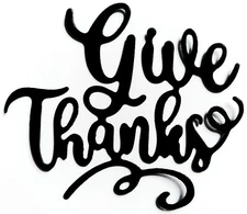 Give Thanks Script Word Scrapbooking Die Cut  Embellishment Party Card Journal