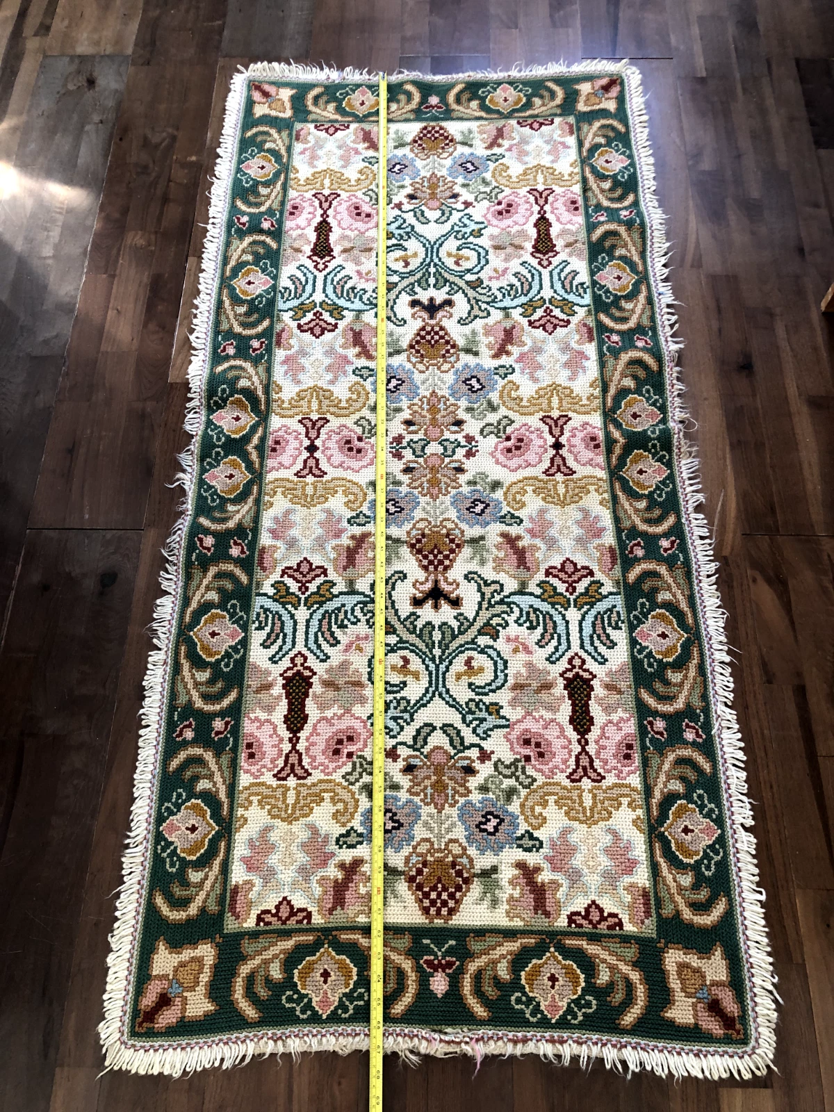 Embroidered Rug | Portuguese | Arraiolos | Handmade | Vintage | 170 x 80 cm