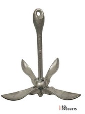 3.2kg Anchor Galvanised Folding Grapnel Anchor Small Boat Dinghy Claw Anchor