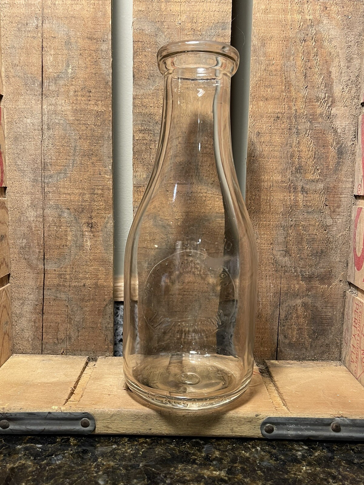 Rare Maple Springs Dairy Embossed Milk Bottle Swannanoa NC North