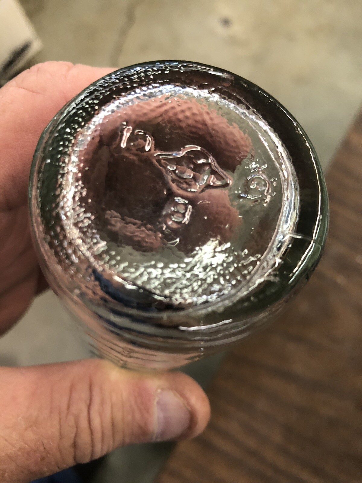 Vintage Round Glass 8 oz Baby Bottle 