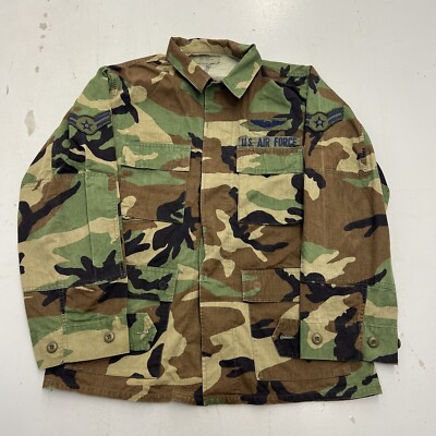 ジャケット・アウター 90s military jacket USA Vintage 90s Camo Army Shirt Jacket Grunge Khaki - S M L