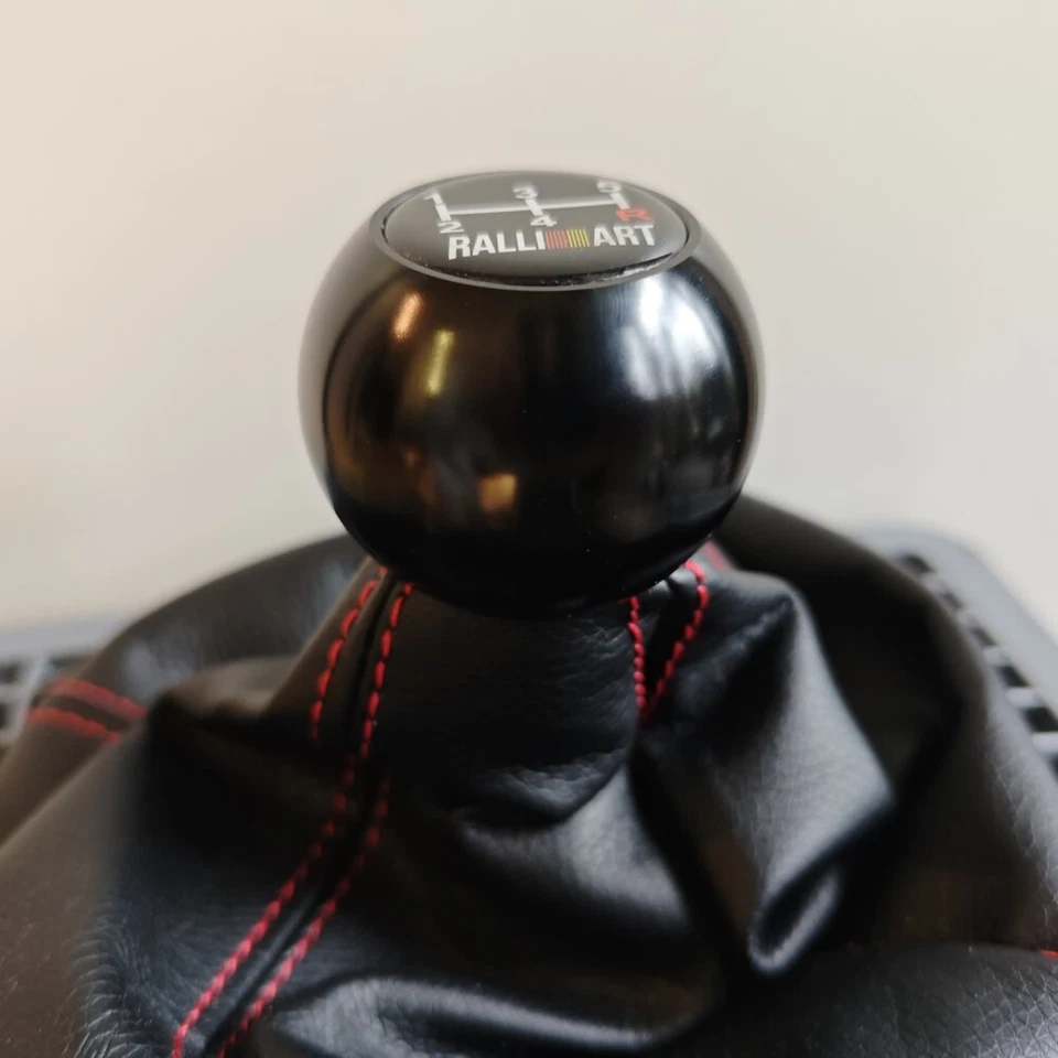 RALLIART 5 NEGRO perilla de cambio MITSUBISHI LANCER EVO MIRAGE ECLIPSE Triton VR4 Foto 3 de 4