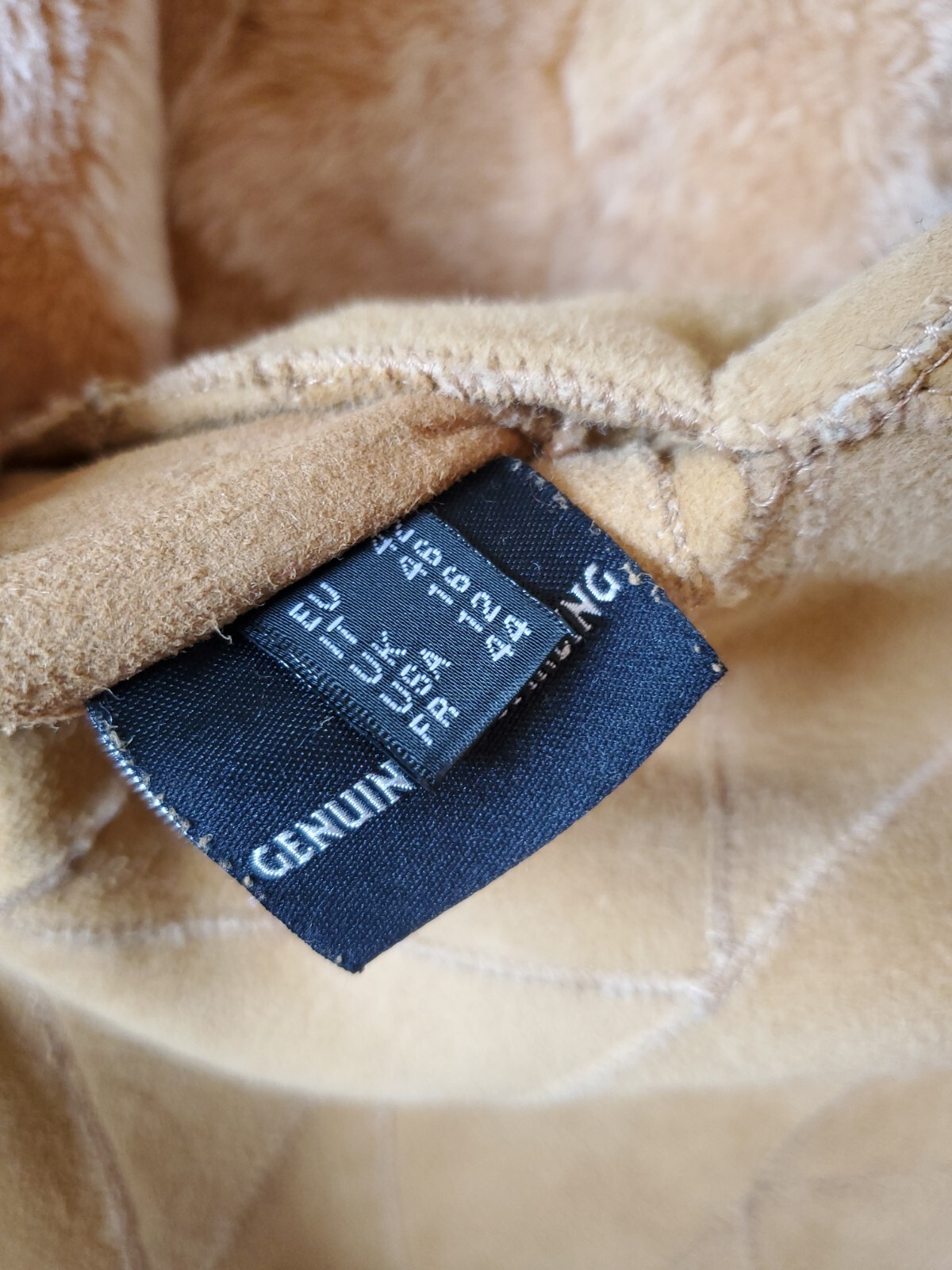 CPL Tan Shearling Coat Jacket Tan Sheepskin Jacket Vintage Retro Boho image 5
