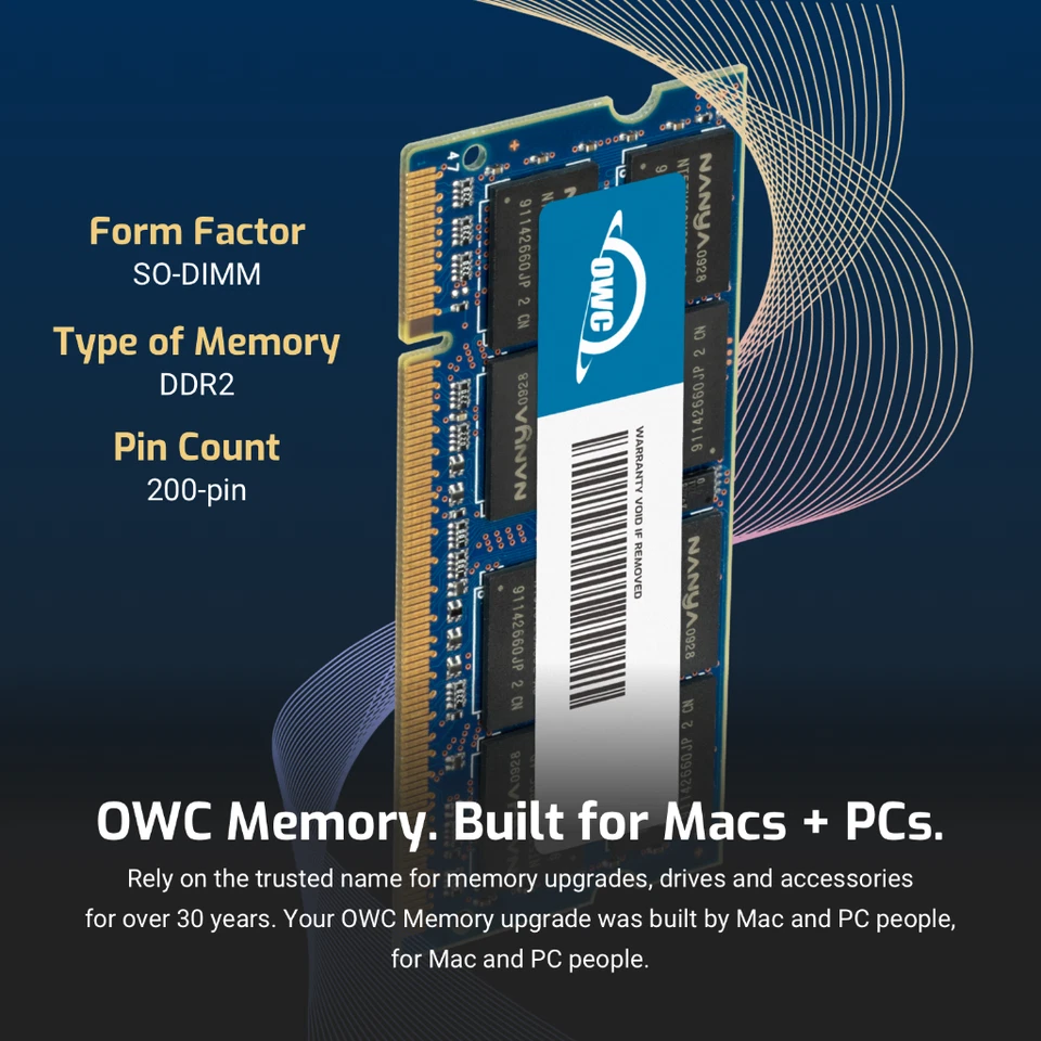 OWC 4GB (2x2GB) DDR2 533MHz 2Rx8 Non-ECC SODIMM 200pin Memory RAM - Image 3 of 4