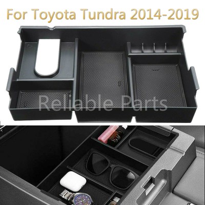 For Toyota Tundra 2014-2019 Center Console Organizer Armrest Storage
