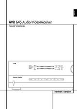 Harman Kardon AVR645 Ricevitore Manuale del proprietario