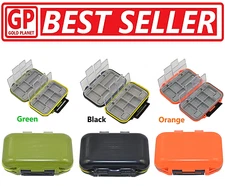 Fishing Tackle Box Storage Case 2 Layer Waterproof Fly Hard Plastic Small New