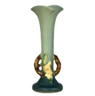 ROSEVILLE POTTERY BLUE APPLE BLOSSOM VASE.....MINT!