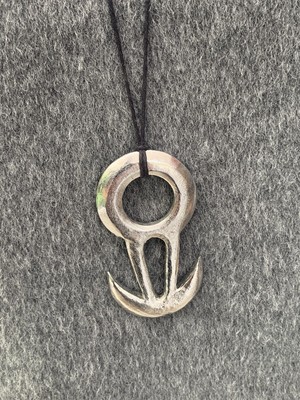 Silver Plate Peruvian Inspired Anchor Pendant Necklace By Churoncalla 