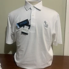 Dunning Coolmax Mens White small medium large XL 2XL Golf Polo Shirt New Nwt