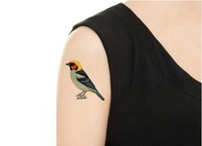SHIP FROM NY - Temporary Tattoo -  bird approx. 3" long 