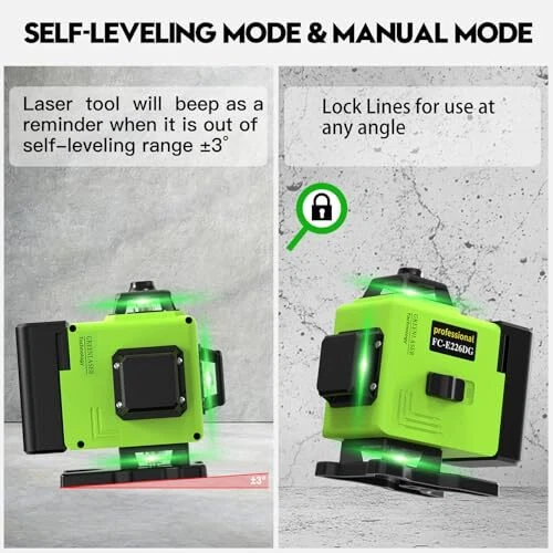 Laser Level with tripod 16 Lines Self Leveling, 4x360° 4D Green Light Green