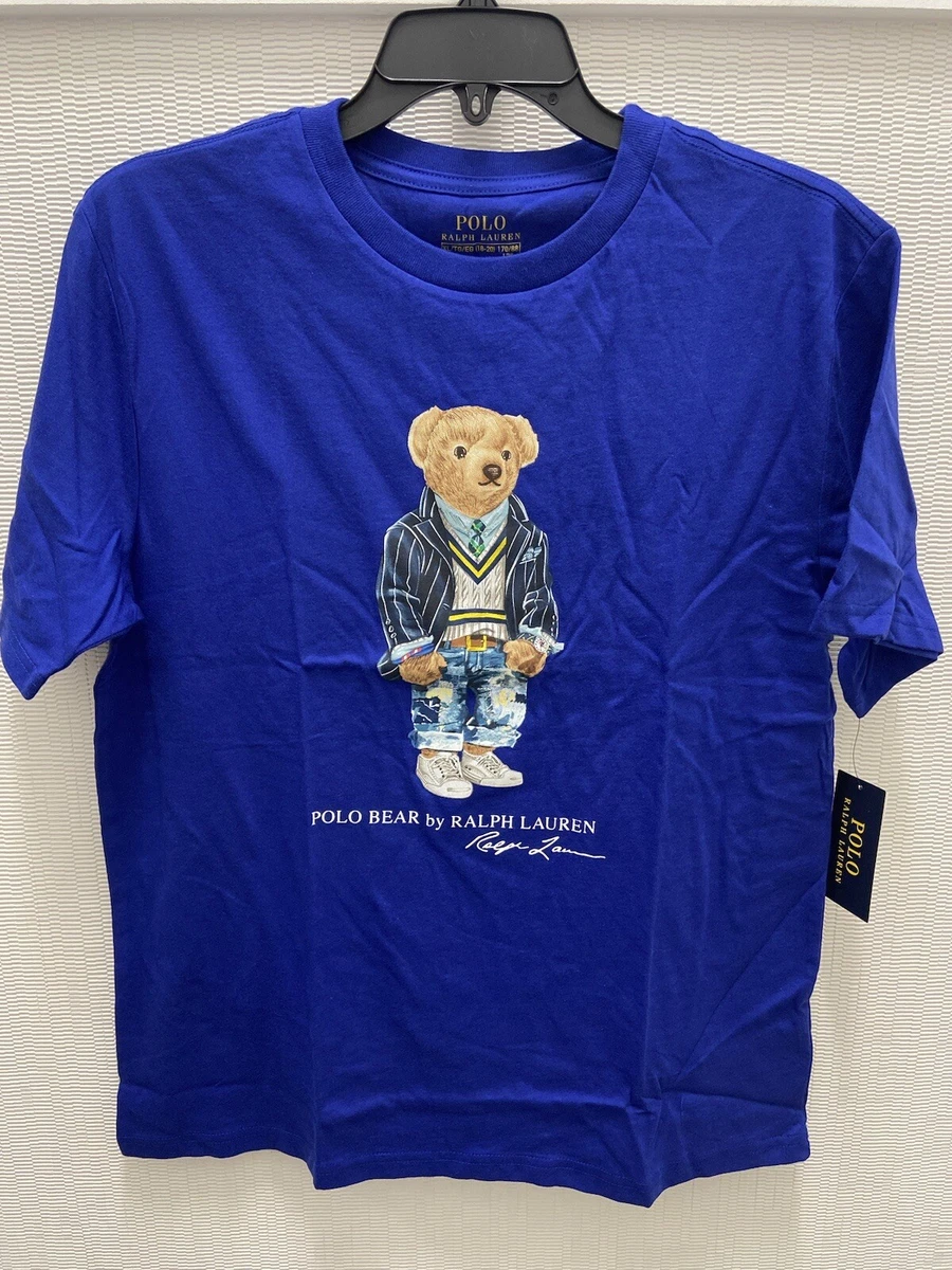 NWT POLO RALPH LAUREN BEAR T -SHIRT sz XL( 18-20 youth)= M men= M/L women