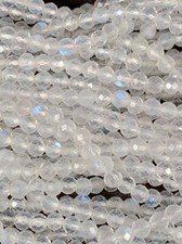 Dainty Flashy Moonstone Faceted Round Gemstone Beads 12'' Strand Jewelry Making