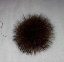 Waschbär Pelz Bommel Strickmütze Echt Fellbommel Schlüsselanhänger Pompon Mütze