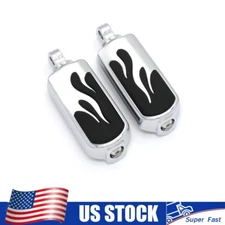 Fornt Rear Footpegs Pedals Pad Footrests 10MM Mounts For Harley Indian Honda US 