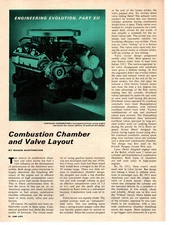 1965 COMBUSTION CHAMBER & VALVE LAYOUT PART XII ~ ORIGINAL 4-PAGE ARTICLE