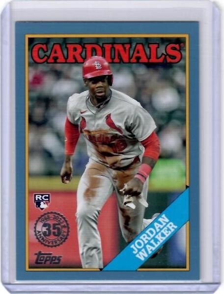 2023 Topps Update Jordan Walker '88 35th Anniversary Blue Insert Card Cardinals