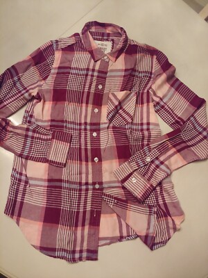 SO Perfect Shirt Women Blouse Long Sleeve Pink Rosse Soft Top Size S Rayon India