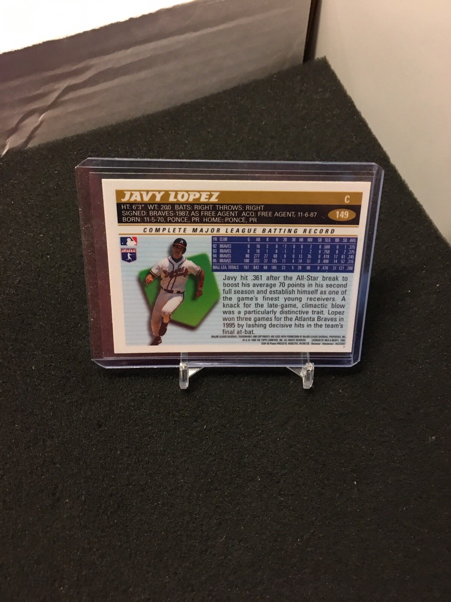 MLBカード　ASA LACY 99シリ Javy Lopez 1996 Topps Chrome card 149 Atlanta Braves | eBay