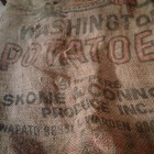 1959 WASHINGTON NO. 2 RUSSET POTATOES BURLAP SACK 34" X 21" 50 LB. — photo 3