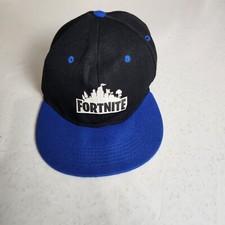 Black Blue Fortnite Gamer Baseball Cap with Fortnight Logo Strapback Adult
