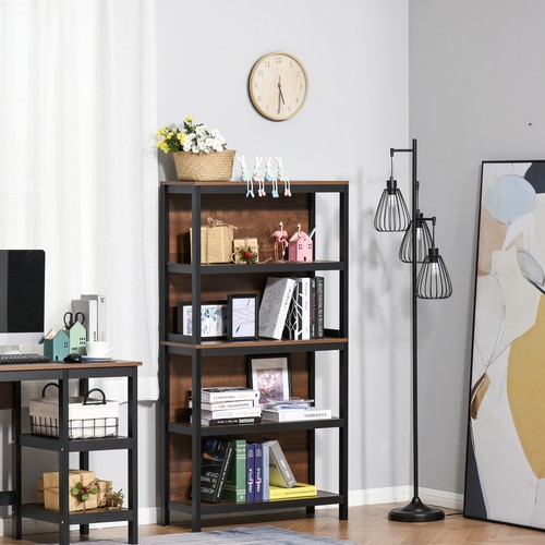 4 Tier Open Bookshelf Shelves for Storage Utility Organizer Floor Standing Unit - Picture 10 of 11