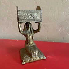 Vintage Weidlich Brothers Egyptian Revival Figure Art Deco Brass Bronze RARE