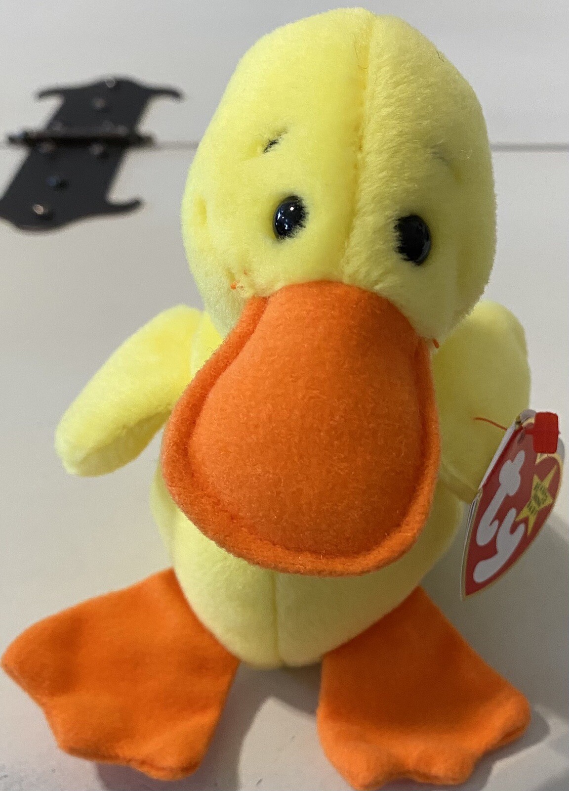 QUACKERS THE DUCK TY BEANIE BABY ORIGINAL 1994 (RETIRED) RARE WITH