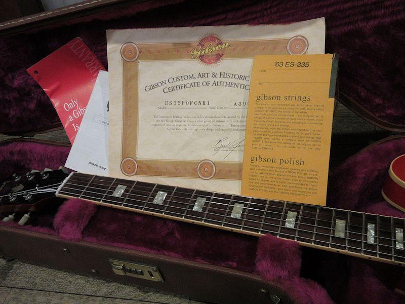 ギター Gibson '63 ES-335 Historic Collection Gibson Historic Collection 1963 ES 335 Reissue Cherry Guitar