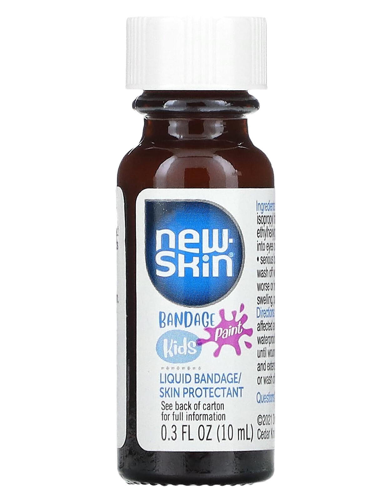 Kids, Bandage Paint, жидкий бинт/защитное средство для кожи, фиолетовый, 0,3 ж. унц. (10 мл)