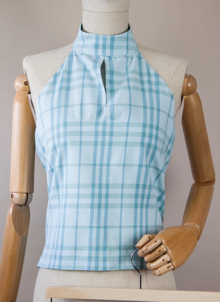 BURBERRY Completo Capri Pantalones Top + Pantalones Pinocho Vintage '90 Moda
