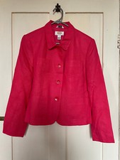 Talbots Petites Irish Linen Pink Long-sleeve Women's Spring Summer Jacket Size 8