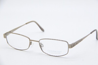 NEW CHARMANT CH 10877 LB LIGHT BROWN HORN AUTHENTIC FRAMES EYEGLASSES 49-17