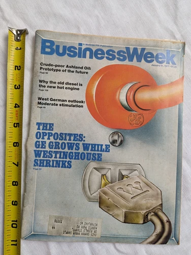 Business Week Magazine 1977 GE electric westinghouse greyhound ad news history