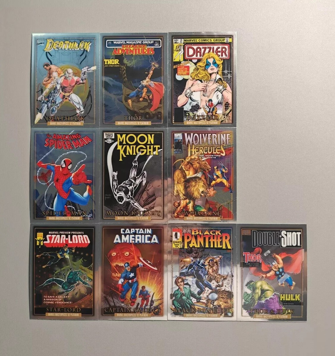 2024 Marvel Masterpieces Platinum '92 Fantastic Covers Set FC1-10