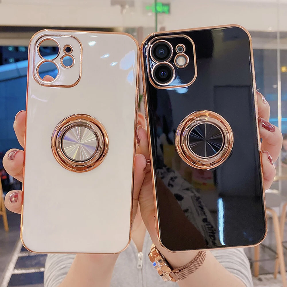 Ring Holder Case Plating Shockproof Cover For iPhone 13 Pro Max 12 11 SE 8 7 XS