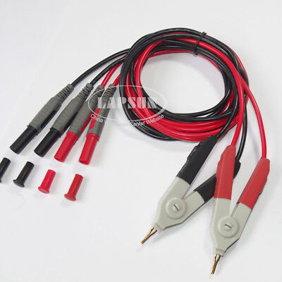 Terminal Test Clip Wires With 4 BNC  LD LCR Meter Test Leads Lead Clip Cable