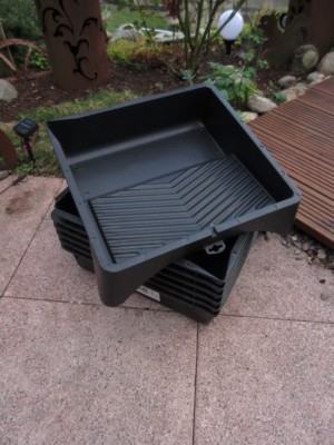 7 Stück Silverline Farbwanne 40x42 cm schwarz Roller Tray 300 Lackwanne