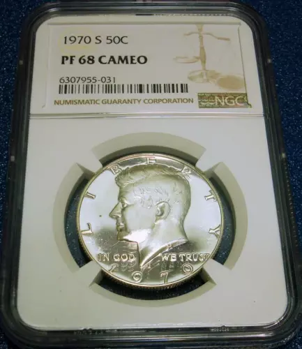 1970-S NGC PF68 CAMEO 50C KENNEDY HALF-DOLLAR #031